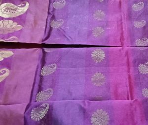 Brand New Elegant Purple Silk Blend Saree
