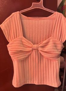 Cute Bow Detail Cropped Top