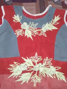 Embroidered gown