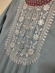Two Toned Lavender and Blue Kurta Set