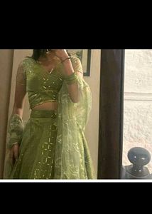 Stunning Green Embroidered Lehenga Choli