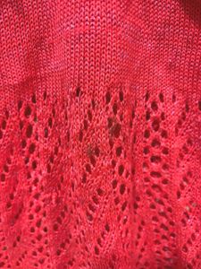 Coral Knit Sweater with Beaded Details