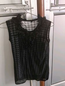 Elegant Sheer Black Top