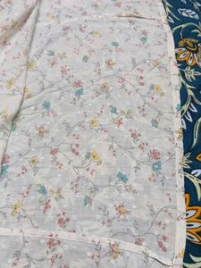 White Floral Kurta Set
