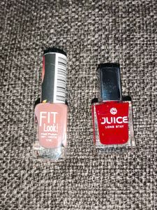 2 Nail Polishes: Fit Look & Juice