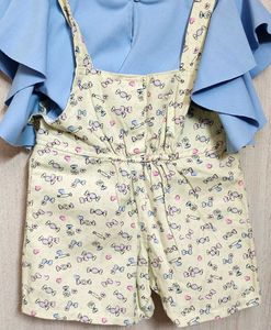 Cute Donald Duck Overalls Set