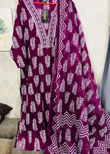 Beautiful Purple Kurta Set unused fixed price