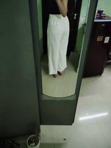 Cream Wide Leg Palazzo Pants