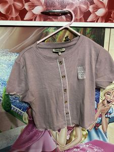 Cute Button-Up Ribbed Crop Top