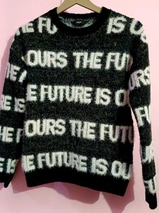 Fluffy Text Sweater