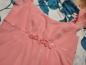 Cute Pink A-line Summer Dress with bow details