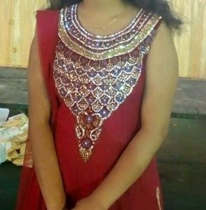 Gown With Legging and Dupatta