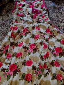Floral Print Ethnic Gown