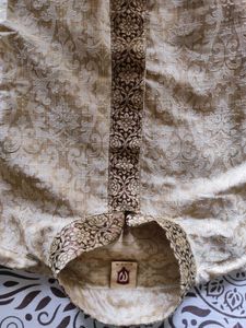 Men's Golden Brocade Kurta