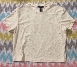 Forever 21 Eyelet Cropped Top