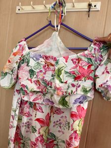 Floral Print Off-Shoulder Maxi Dress