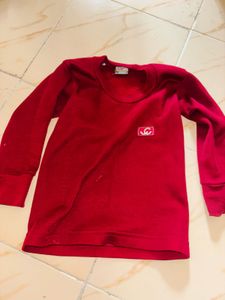 Red Long Sleeve Top