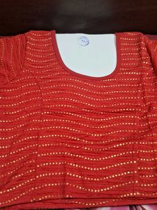 Red Sequined Blouse