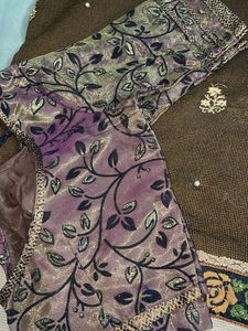 Elegant Brown Saree with Embellishments