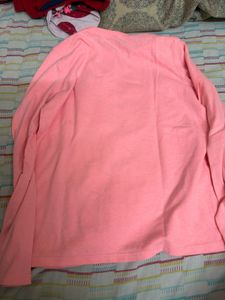 Kids Pink Fox Snowboarder Long Sleeve Shirt