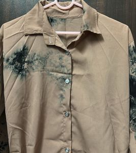 Stylish Tie-Dye Button-Up Shirt