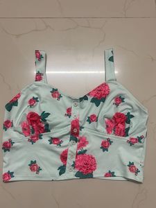 Floral Print Crop Top, never worn