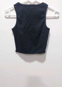Black Crop Tank Top