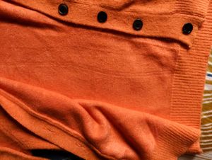 Orange Knit Cardigan