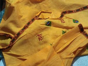 Krishna Yellow Kurta Dhoti Set