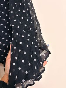 Chic Polka Dot Sheer Kimono Jacket