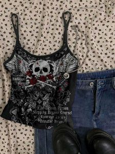 6410. Gothic Skull Print Cami Top