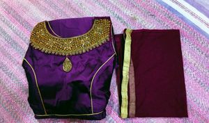 Embroidered Purple festive gown