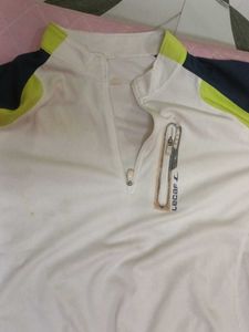 Stylish White Zip-Up Top