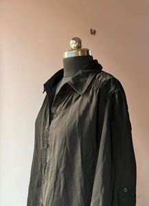 Black Button-Down Shirt