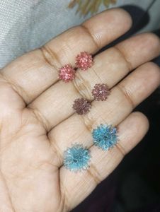 Boho Flower Earrings Set of 4