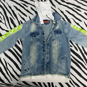 Men's Denim Jacket with Hood