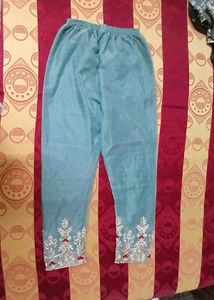 Embroidered Kurta Set with Palazzo &amp; Dupatta