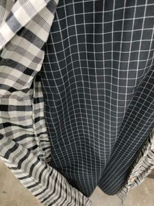 Chic Black &amp; White Checked Kurta Set