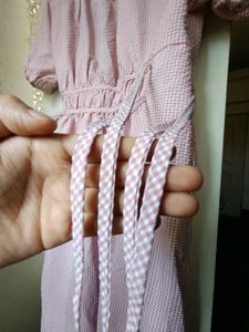 Cute Pink Gingham Picnic Dress