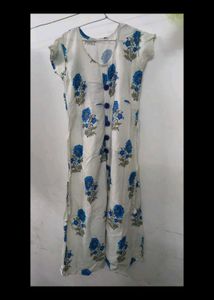 Blue Floral Print Kurta 🩵