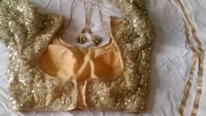 Embellished Gold Ethnic Blouse