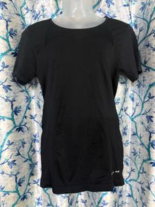 Black Mesh Cut-Out compression Tee
