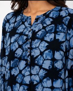 Blue Tie-Dye Bell Sleeve Kurta