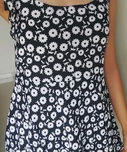 Cute Floral Mini Dress with Tie Straps