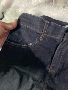 Chic Dark Wash Denim Mini Skirt
