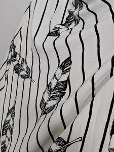 White Black Printed Maxi Dress