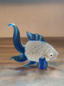 Sculpted Glass Fish Table Home/Office Decor