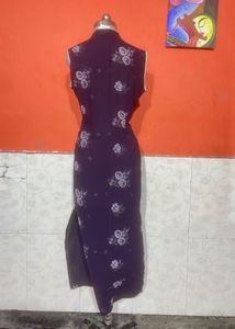 Elegant Purple Floral Gown