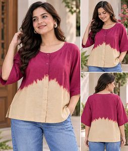 Stylish Tie-Dye Button-Up Top