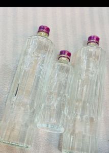Vintage Glass Bottles - Set of 3